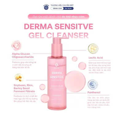 Gel rửa mặt dành cho da khô, nhạy cảm Actidem Derma Sensitive Gel Cleanser 200ml