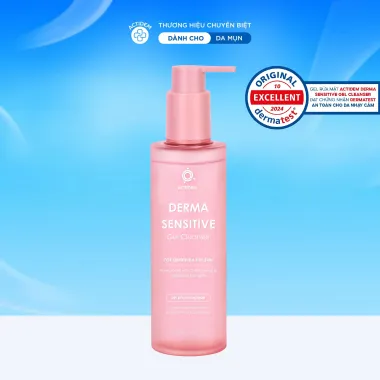 Gel rửa mặt dành cho da khô, nhạy cảm Actidem Derma Sensitive Gel Cleanser 200ml