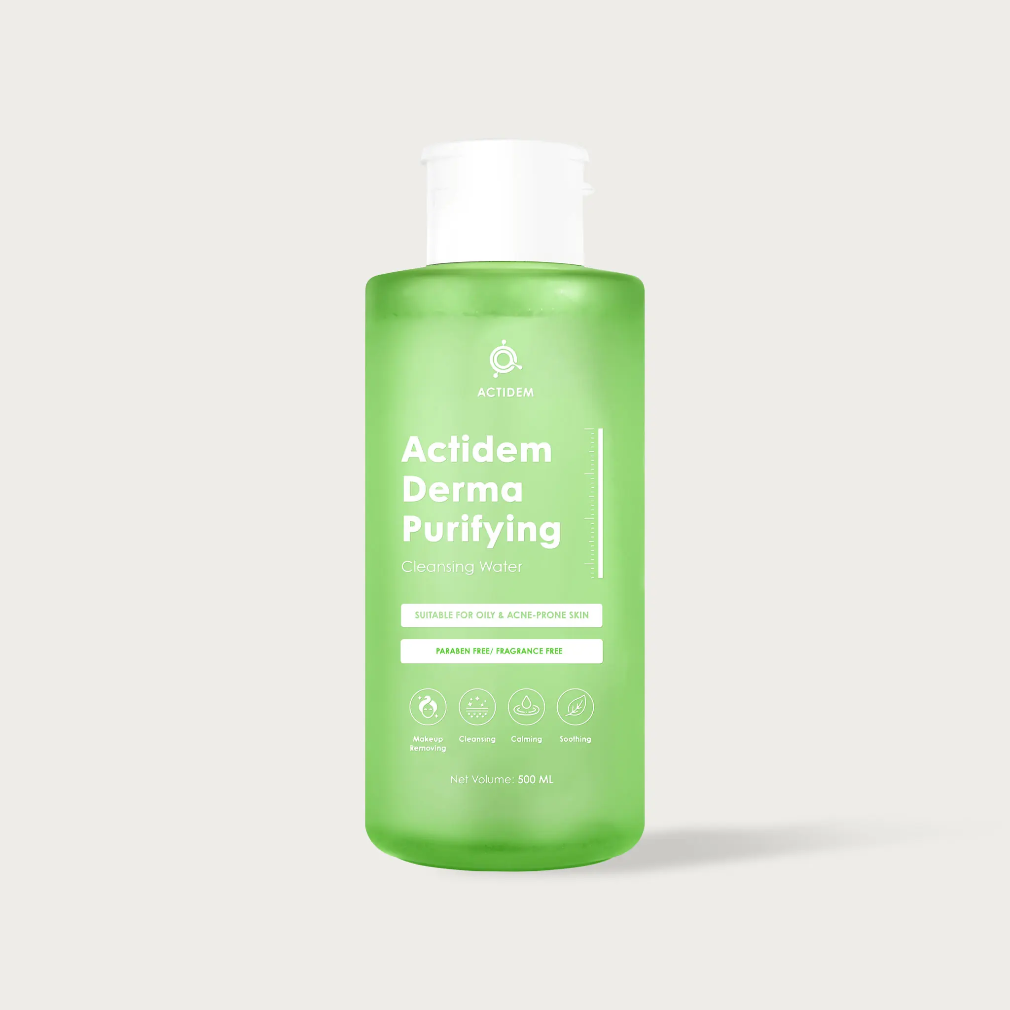 Nước tẩy trang dành cho da dầu mụn Actidem Derma Purifying Cleansing Water 500ml